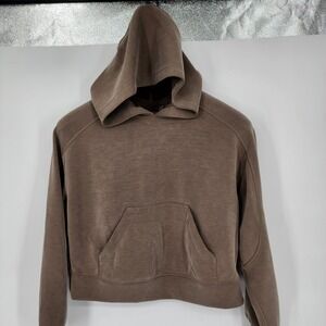 Lululemon Softstreme Pullover Hoodie Womens 4 Taupe Sweater Casual Gym Stretch‎